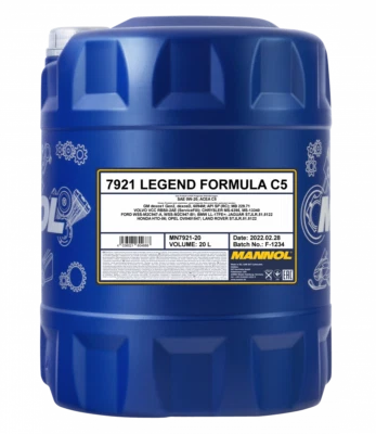 Huile moteur 0W-20 MANNOL Legend Formula C5 20 L, API SP (RC), C5, Synthétique - Photo 1/2