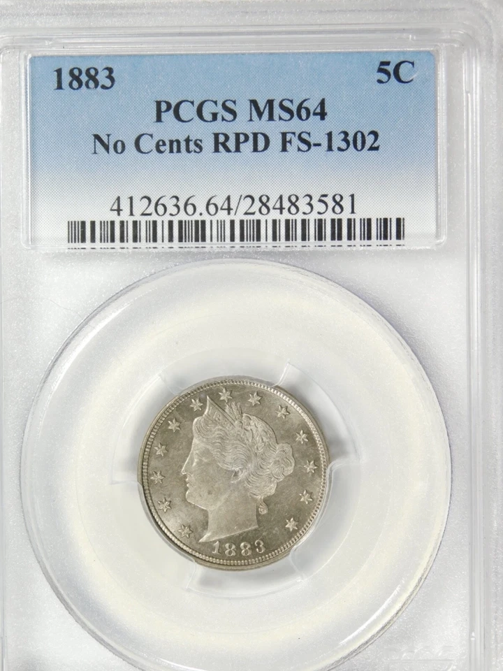 🥶💙💙💙🗽😎PCGS RPD FS1302 MS64 1883 NO CENTS LIBERTY HEAD NICKEL  - Image 2 of 3