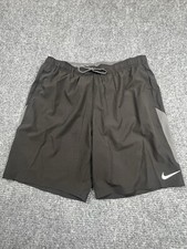 Nike Mens Contend Volleyball Short, Bathing Trunks Black Gray Large 9"Inseam