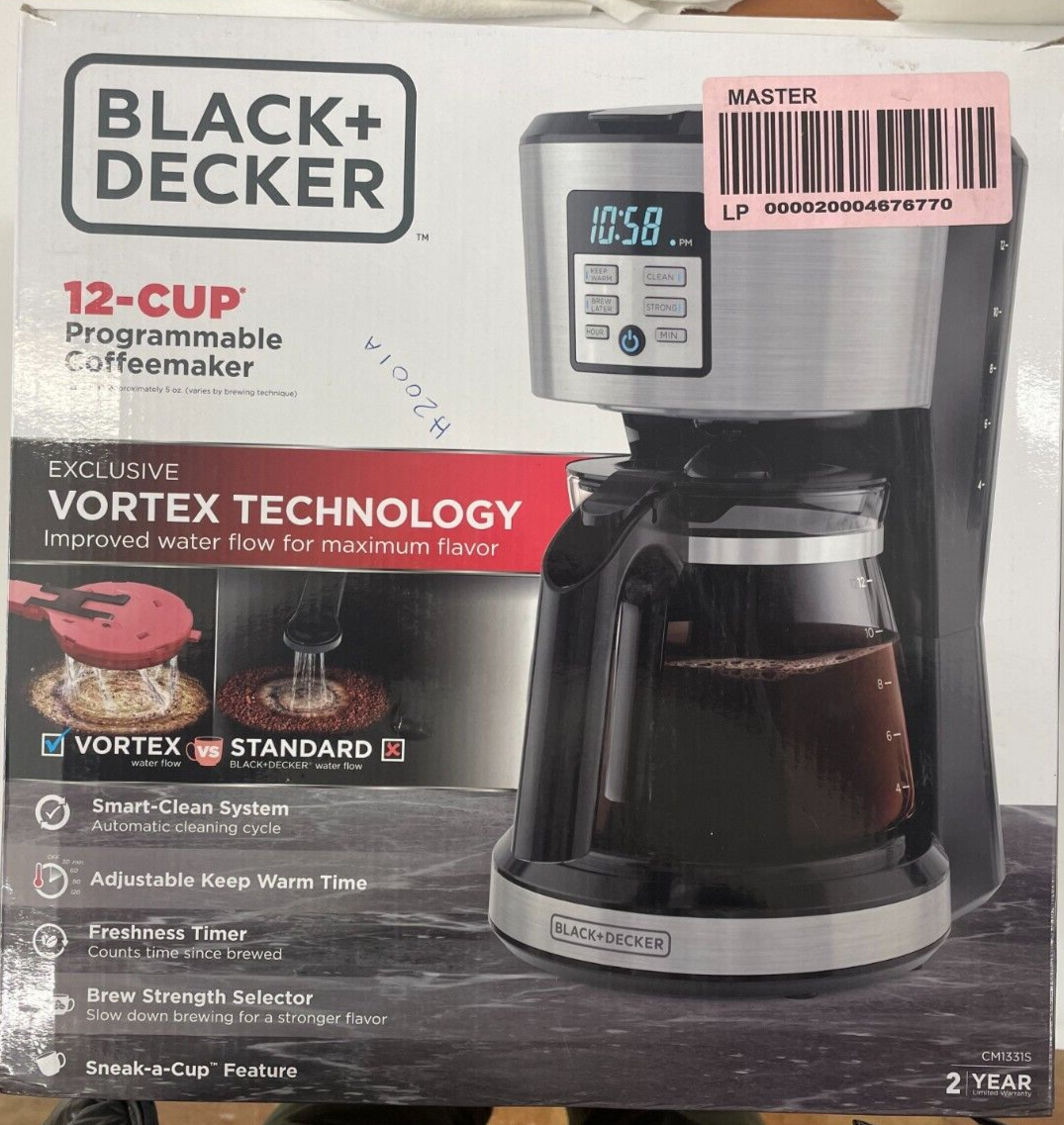 BLACK+DECKER CM1331S1, 12Cup, Silver Programmable Coffee Maker eBay