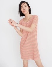 Madewell Red White Stripe Swingy Tee Mini Dress Size XS