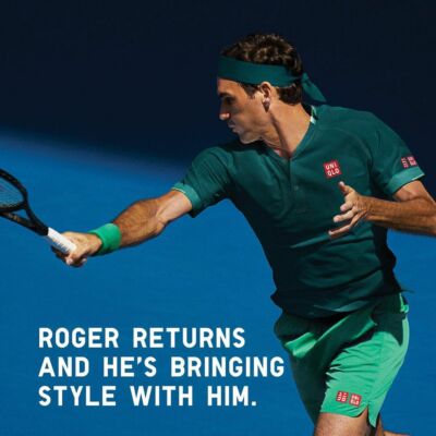 Uniqlo Roger Federer Doha 2021 Polo-MEN 'S European Medium | eBay