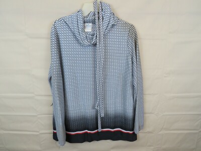 Vintage 1960-70s polyester top shirt Grey white  17/18 Stain Destroyed