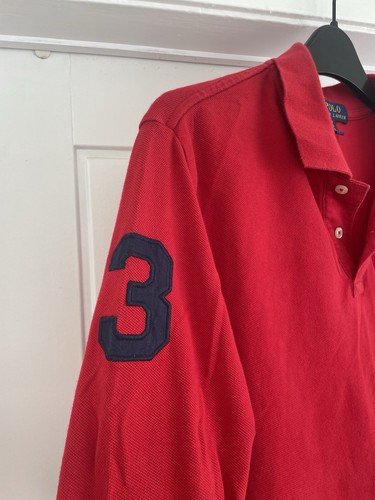 POLO RALPH LAUREN Boys Classic Fit Polo Shirt 14-15 Years Large Red - Picture 5 of 12