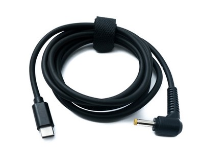 SYSTEM-S DC 20V Kabel 150 cm 4,0 x 1,7 Stecker zu USB 3.1 Typ C Stecker Winkel