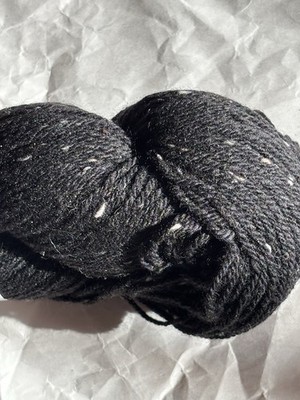 100% Finest Merino Donegal Tweed 50 g 225 M Italy Blackish Brigadoon 