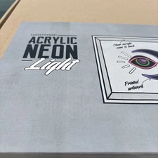 Locomocean Acrylic Neon Light, See Pics For Reference, Box Open To Check Item.