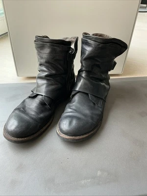 A.S.98 Herren Stiefelette Edles Leder Größe 42 Schwarz Top - Bild 1 von 4