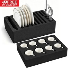 2 Pack Safety Foam Plate Cup Holder Rack For Motorhomes Caravans Boats Camping