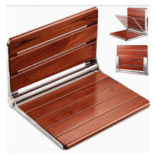 Teak Shower Seat 20" ADA Folding  Wall Mount Bench 400lb