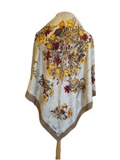 Vintage Erika Blanc Paris Silk Scarf - Floral...