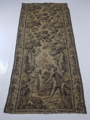Antique French Forest Romantic Scene Wall Hanging Tapestry 248x118cm