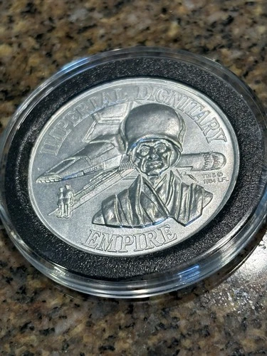 Vintage Star Wars Last 17 Imperial Dignitary Coin w Case - POTF 1984 Kenner