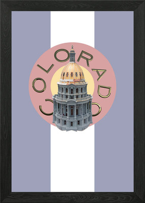 Colorado Golden Dome Framed Wall Art Poster Canvas Print Picture