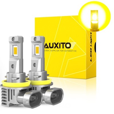 2X AUXITO H8 H9 H11 LED Headlight Bulb High-Low Beam 3000K Golden Yellow Lamp M6