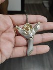 Vintage 1982 Signed Valerie Skidmore Modernist Risen Christ Pendant Necklace — photo 1