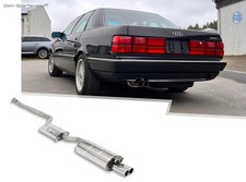 FOX Sportauspuff-Komplettanlage ab Kat Audi 200 Typ 44Q 2.2l quattro 2x63mm rund