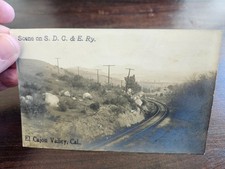 c. 1910 El Cajon California San Diego Railroad Postcard RPPC