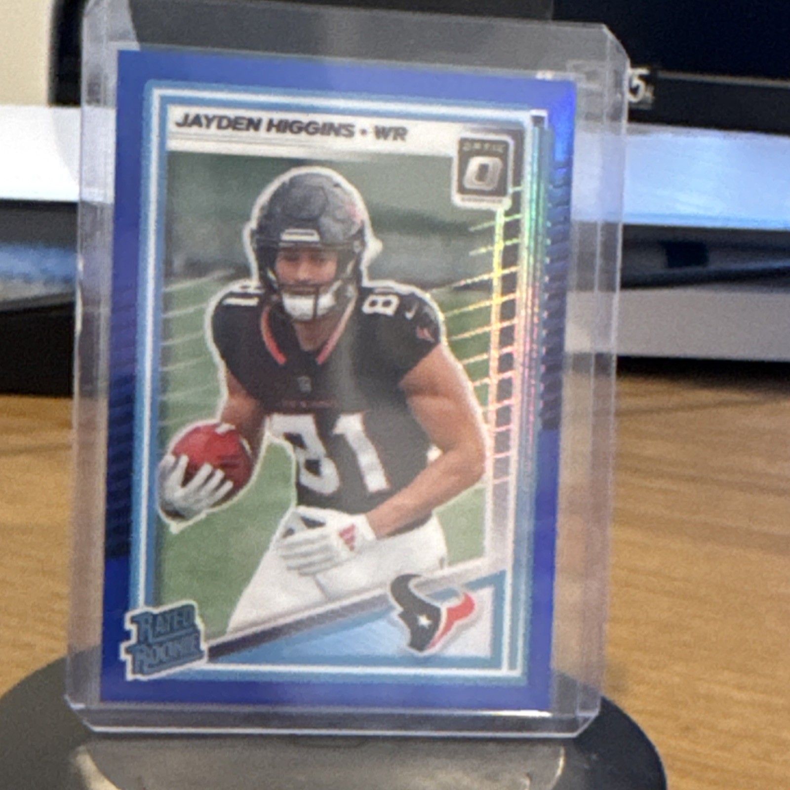 2025 OPTIC BLUE ROOKIE JAYDEN HIGGINS TEXANS #225 /249