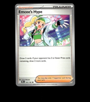 Emcee’s Hype – 163/182 – Destined Rivals – Non Holo – Near Mint Pokemon Card TCG