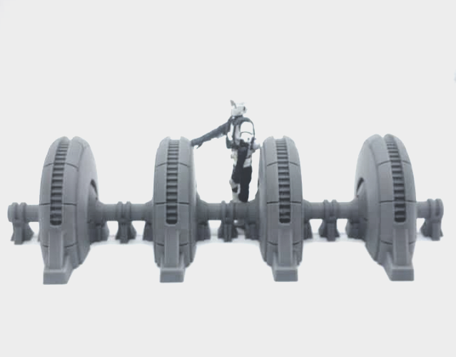 Star Wars Hoth Shield Generators Diorama 1:18 Scale for 4 inch