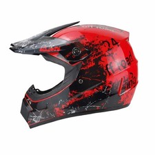 Crosshelm Helm Kinderhelm Motorradhelm Motocross Racing Rot Motorrad Quad