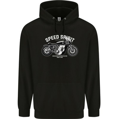 Kustom Kulture Cafe Racer Biker Motorbike Mens 80% Cotton Hoodie