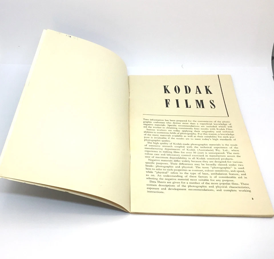KODAK FILMS Book First Edition 1956 Kodak (Australasia) Pty Ltd - Image 3 of 3