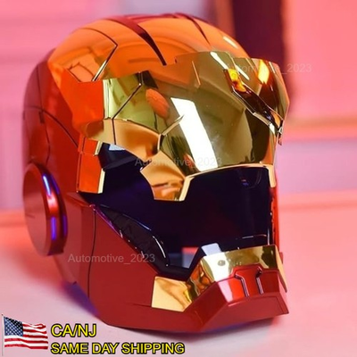 #ad #ad US Iron Man MK5 1:1 Helmet Wearable Voice control Golden Mask Cosplay AUTOKING $150.00