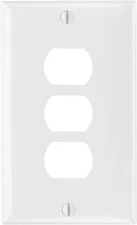 Legrand - Pass & Seymour K3W Plastic Despard Opening Wall Plate Three Horizontal