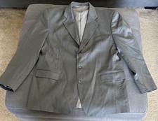 Versini Men  s 48R Blue Gray 100 Wool Blazer Suit Jacket Sport Coat