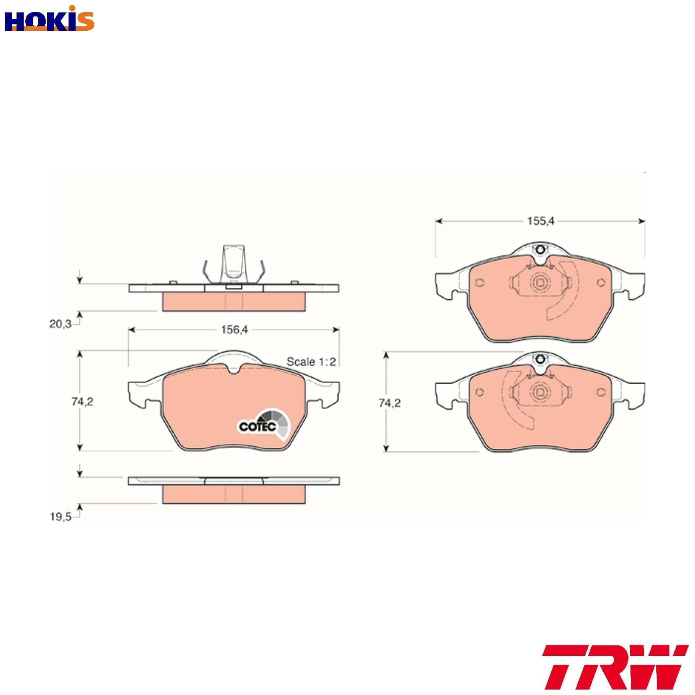 BRAKE PAD SET DISC BRAKE GDB1271 FOR OPEL VECTRA/Hatchback Z 18 XEL 4cyl 2.5L