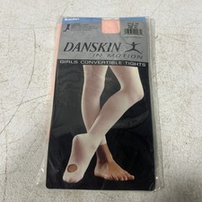 Danskin Girls Convertible Tights Style 708 Size M/L NEW Pink