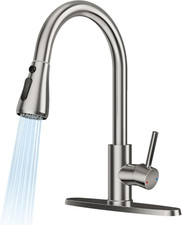Kitchen Faucets with Pull down Sprayer, Brushed Nickel  Lead-Free NSF Certified