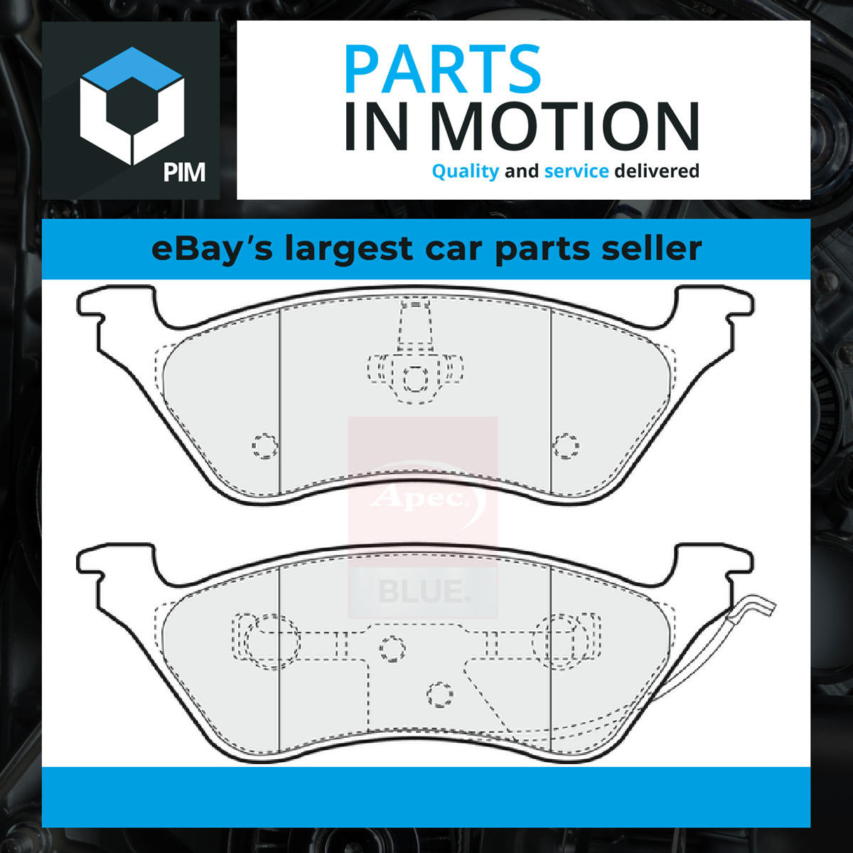 Brake Pads Set Rear PD3544 Apec Blue 05014036AA 05019805AA 05071948AA 5019805AA - Image 5
