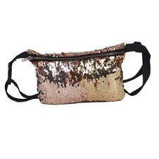 YEKEYI Reversible Mermaid Sparkling Sequins Glitter Belt Waist ONE SIZE, Gold