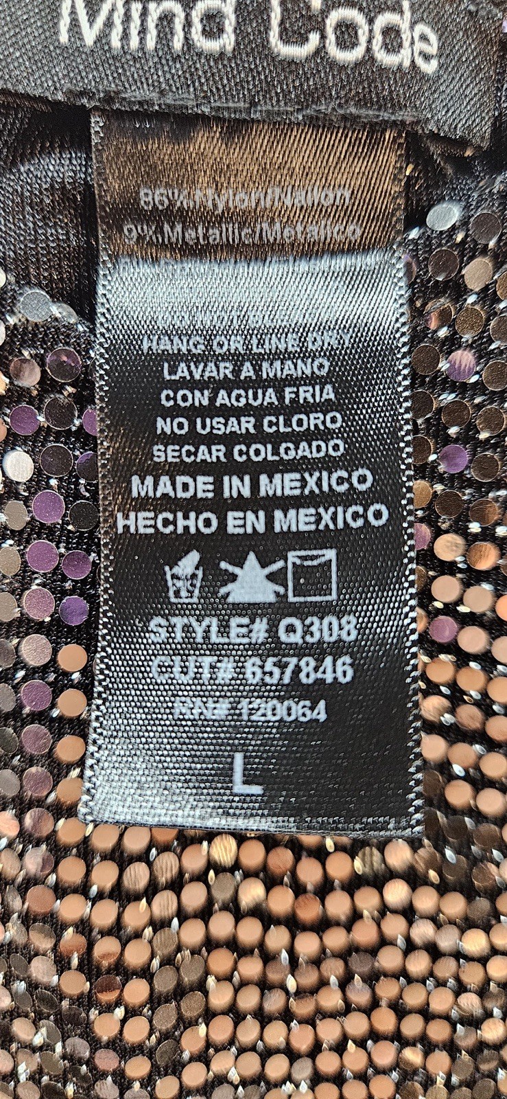 Mind Code Women’s Metallic Sequin Bodycon Dress S… - image 7