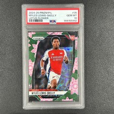 2024-25 Panini Prizm EPL Myles Lewis-Skelly RC Lotus Flower Prizms /18 PSA 10#Z