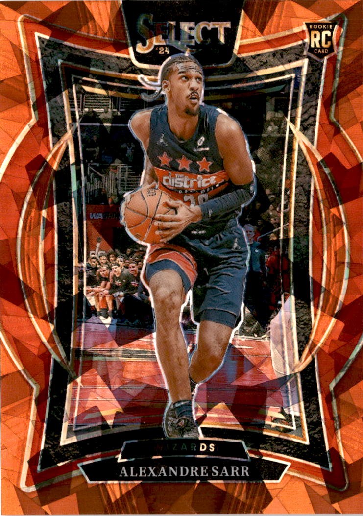 2024-25 Panini Select #73 Alexandre Sarr Orange Cracked Ice /275