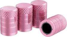 Tire Valve Stem Caps, Pink, 4 pcs/Pack, Anodized Aluminum Tire Val Color: Pink