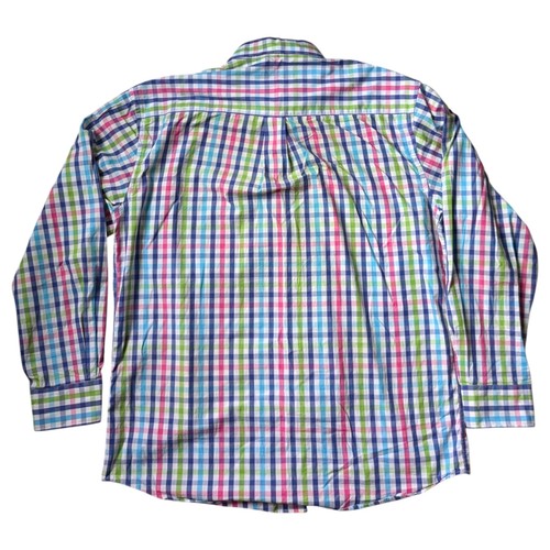 Alan Flusser Shirt Mens Large Rainbow Plaid Long Sleeve Button Down Casual - Picture 3 of 11