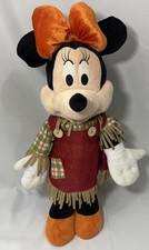   24  Disney Minnie Mouse Scarecrow Fall Porch Greeter Plush Gemmy Harvest