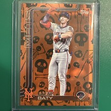 💥2025 Topps Update Series US155 - Brett Baty Skull/ Skeleton/ Halloween 25/50💥