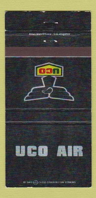 Matchbook Cover - UCO Airlines Orange CA John Wayne Airport 30 Strike