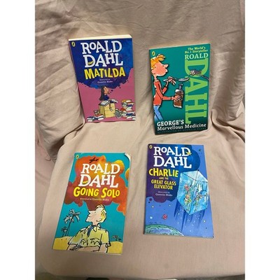 4 books  Charlie Glass Elevator Matilda Going Solo Georges Marvellous Medicine 