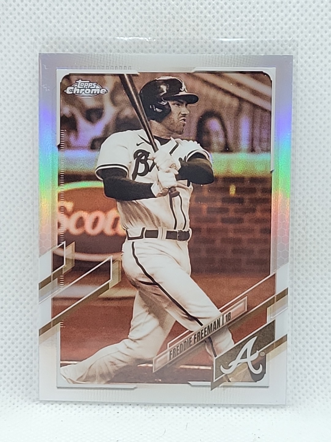 Freddie Freeman 2021 Topps Chrome Baseball Sepia Refractor #138 NRMT