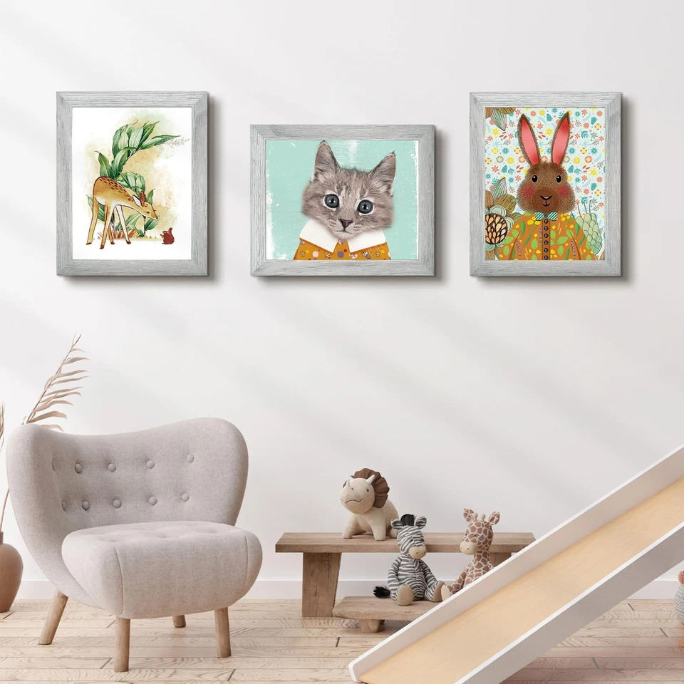 11x14 Photo Frame Set - Grey Distressed Grain Style - Frames for 11x14 Pictu... - Image 3 of 4