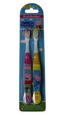 Peppa Pig Kids Toothbrush 2 Pack Soft Bristles Brush Buddies