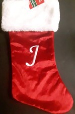 Merry Brite 20" Monogram Stockings 13 Letter J NEW