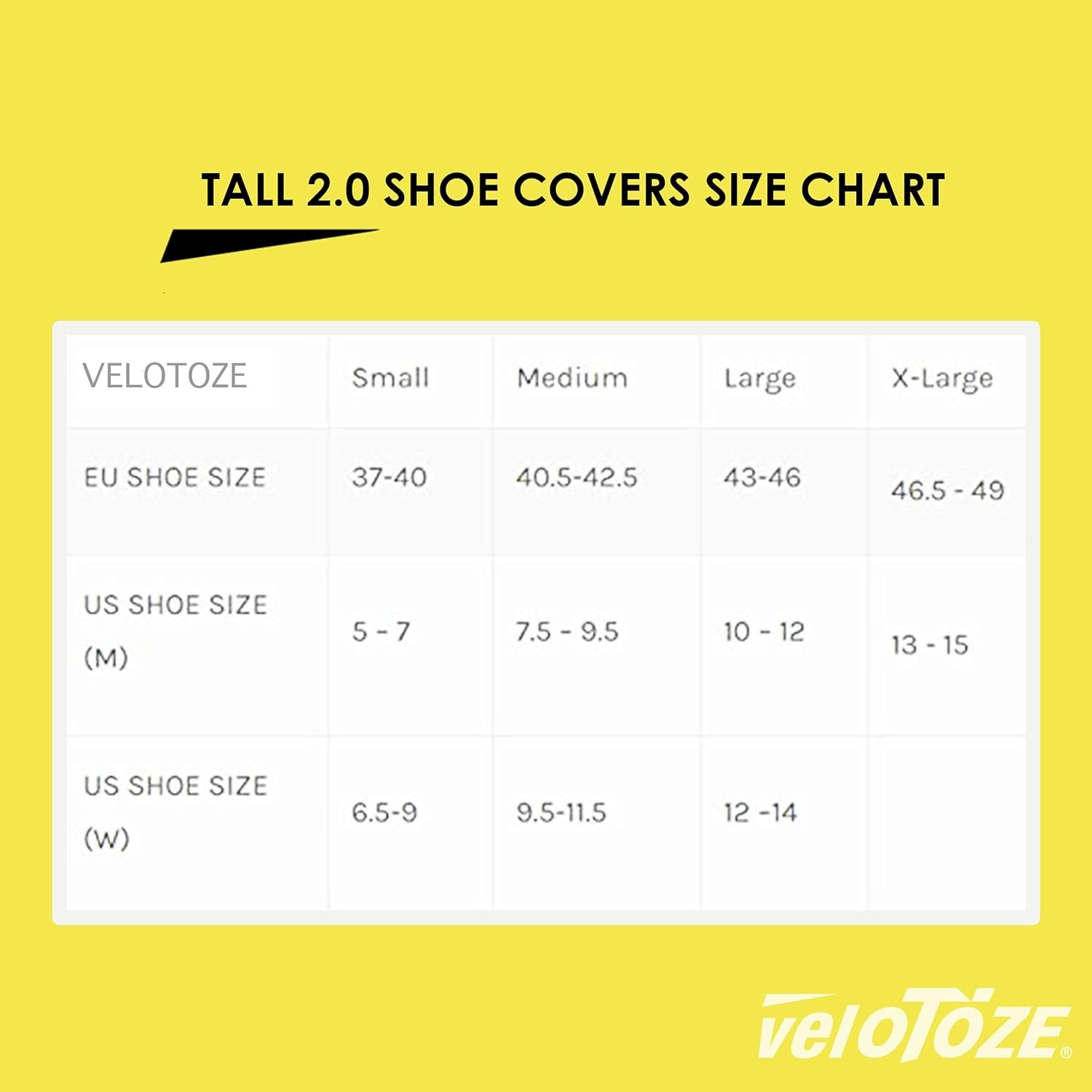 Velotoze Tall Shoe Cover Road 2.0 EU 43-46 S Viz Yellow